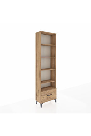 Arges Dolap 5 Raflı Tek Çekmeceli 60x30x221 Çam-Çam