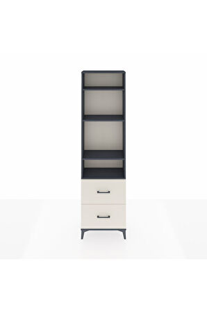 Arges Dolap 4 Raflı 2 Çekmeceli 60x30x221 Antrasit-Aytaşı