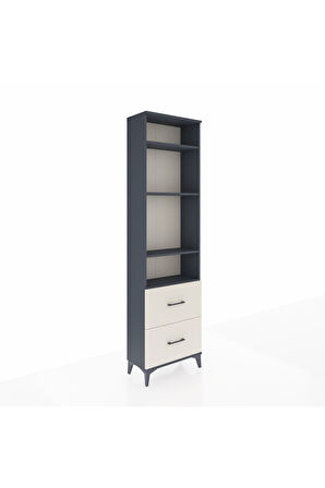 Arges Dolap 4 Raflı 2 Çekmeceli 60x30x221 Antrasit-Aytaşı