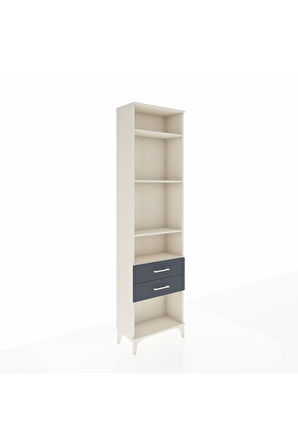 Arges Dolap 4 Raflı 2 Çekmeceli 60x30x221 Aytaşı-Antrasit