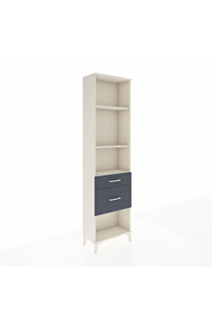 Arges Dolap 3 Raflı 2 Çekmeceli 60x30x221 Aytaşı-Antrasit