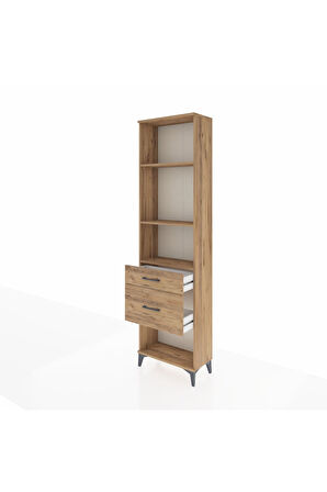 Arges Dolap 3 Raflı 2 Çekmeceli 60x30x221 Çam-Çam