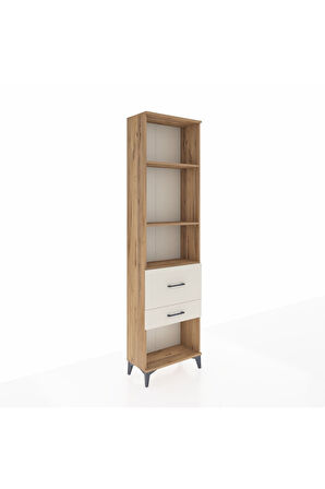 Arges Dolap 3 Raflı 2 Çekmeceli 60x30x221 Çam-Aytaşı