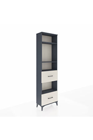 Arges Dolap 4 Raflı 2 Çekmeceli 60x30x221 Antrasit-Aytaşı