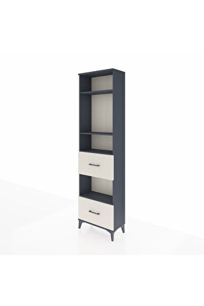 Arges Dolap 4 Raflı 2 Çekmeceli 60x30x221 Antrasit-Aytaşı