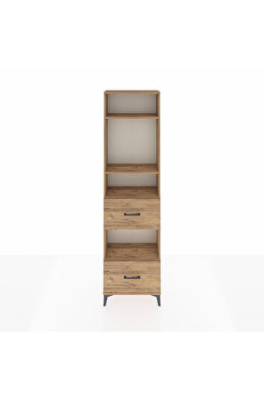 Arges Dolap 4 Raflı 2 Çekmeceli 60x30x221 Çam-Çam
