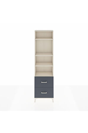 Arges Dolap 4 Raflı 2 Çekmeceli 60x30x221 Aytaşı-Antrasit