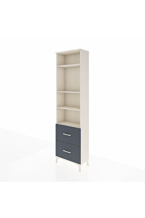 Arges Dolap 4 Raflı 2 Çekmeceli 60x30x221 Aytaşı-Antrasit