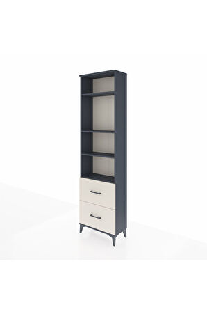 Arges Dolap 4 Raflı 2 Çekmeceli 60x30x221 Antrasit-Aytaşı