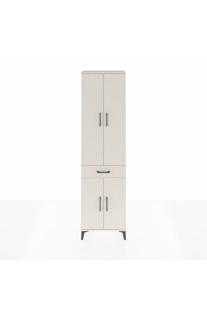 Arges Dolap 4 Raflı Tek Çekmeceli 4 Kapaklı 60x30x221 Aytaşı-Aytaşı