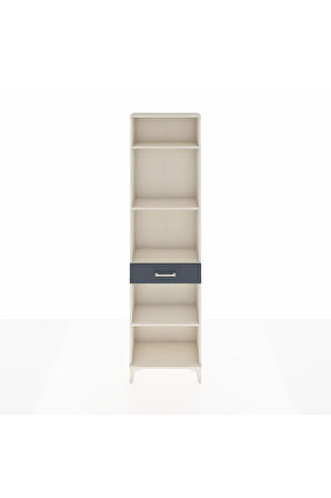 Arges Dolap 4 Raflı Tek Çekmeceli 60x30x221 Aytaşı-Antrasit