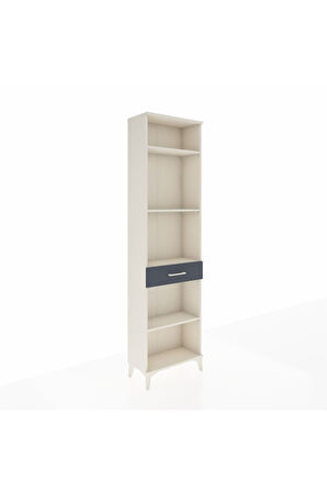 Arges Dolap 4 Raflı Tek Çekmeceli 60x30x221 Aytaşı-Antrasit