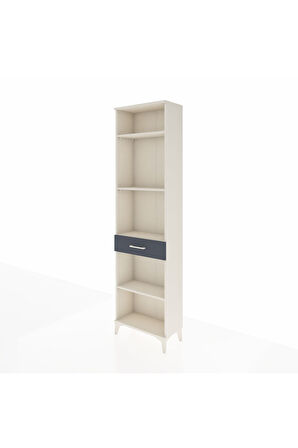 Arges Dolap 4 Raflı Tek Çekmeceli 60x30x221 Aytaşı-Antrasit