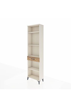 Arges Dolap 4 Raflı Tek Çekmeceli 60x30x221 Aytaşı-Çam