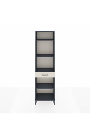 Arges Dolap 4 Raflı Tek Çekmeceli 60x30x221 Antrasit-Aytaşı