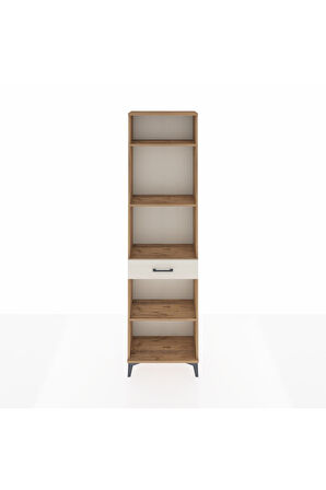 Arges Dolap 4 Raflı Tek Çekmeceli 60x30x221 Çam-Aytaşı