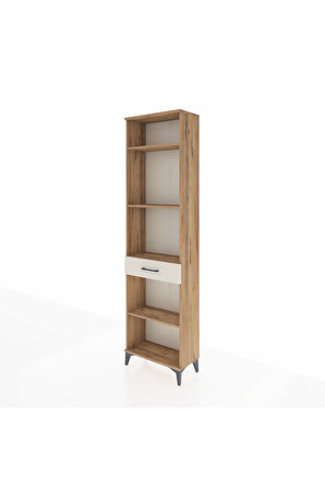 Arges Dolap 4 Raflı Tek Çekmeceli 60x30x221 Çam-Aytaşı