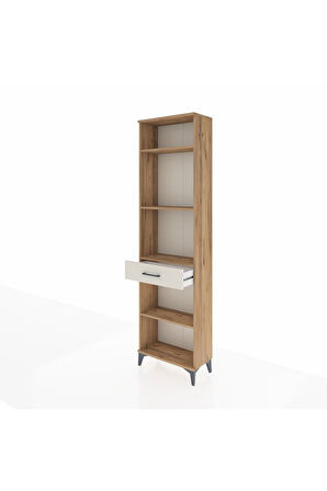 Arges Dolap 4 Raflı Tek Çekmeceli 60x30x221 Çam-Aytaşı