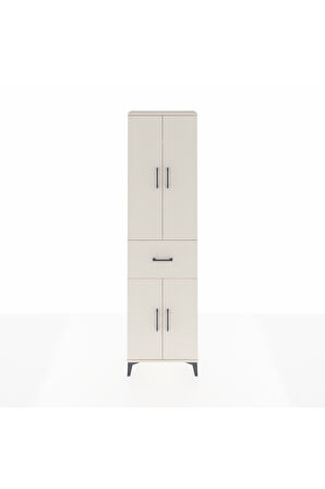 Arges Dolap 4 Raflı Tek Çekmeceli 4 Kapaklı 60x30x221 Aytaşı-Aytaşı
