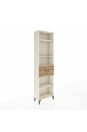 Arges Dolap 4 Raflı Tek Çekmeceli 60x30x221 Aytaşı-Çam