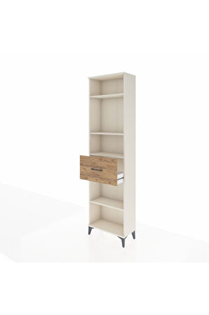 Arges Dolap 4 Raflı Tek Çekmeceli 60x30x221 Aytaşı-Çam