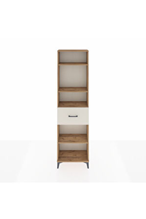 Arges Dolap 4 Raflı Tek Çekmeceli 60x30x221 Çam-Aytaşı