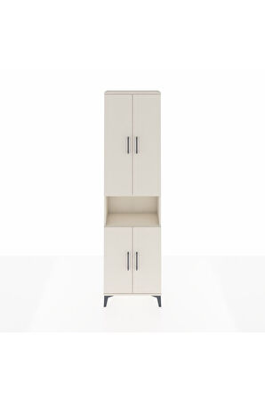 Arges Dolap 3 Raflı 4 Kapaklı Tek Askılı 60x30x221 Aytaşı-Aytaşı