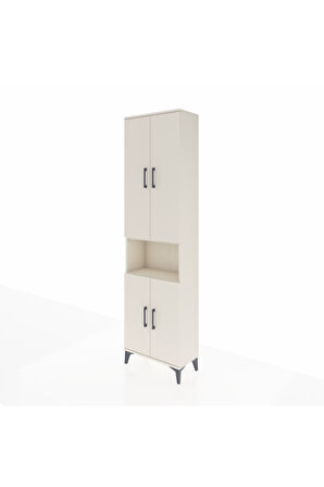 Arges Dolap 3 Raflı 4 Kapaklı Tek Askılı 60x30x221 Aytaşı-Aytaşı