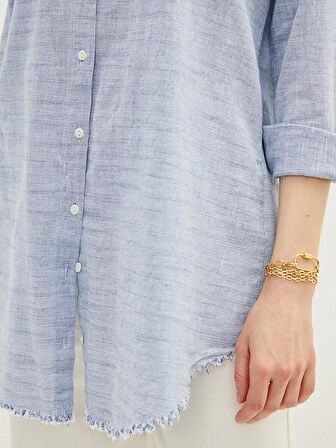 Düz Uzun Kollu Kadın Gömlek Tunik