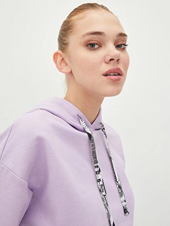 Düz Uzun Kollu Kadın Hoodie
