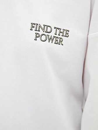 Baskılı Uzun Kollu Kadın Hoodie