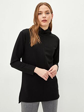 Düz Uzun Kollu Kadın Hoodie