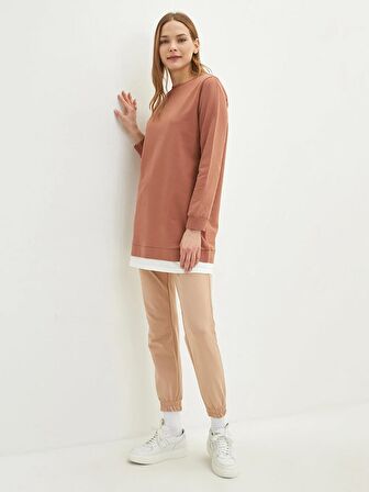 Kadın Beli Lastikli Düz Jogger Eşofman Altı