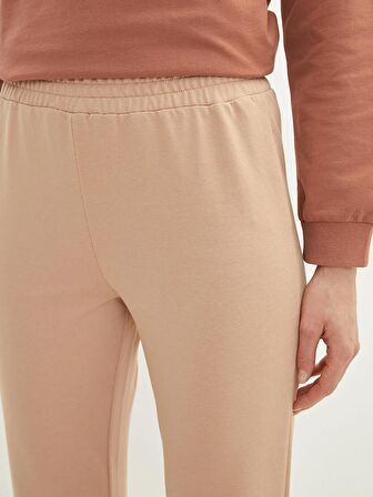 Kadın Beli Lastikli Düz Jogger Eşofman Altı