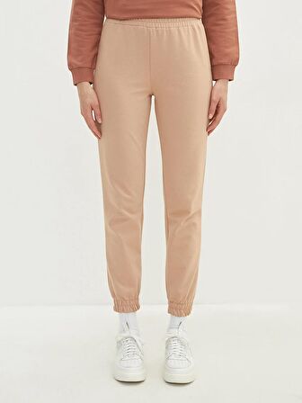 Kadın Beli Lastikli Düz Jogger Eşofman Altı