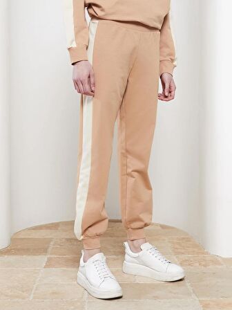 Kadın Beli Lastikli Düz Jogger Eşofman Altı