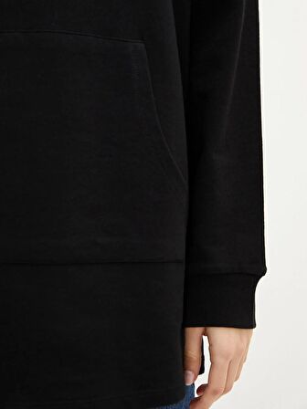 Düz Uzun Kollu Kadın Hoodie