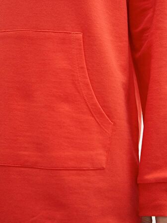 Düz Uzun Kollu Kadın Hoodie