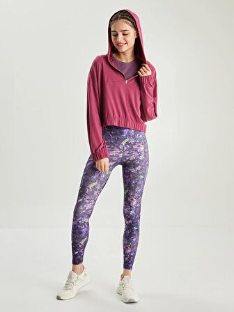 Düz Uzun Kollu Kadın Hoodie