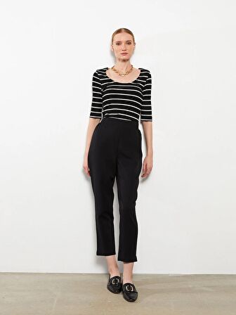 Kadın Standart Fit Düz Pantolon