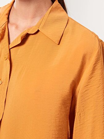 Düz Uzun Kollu Kadın Gömlek Tunik