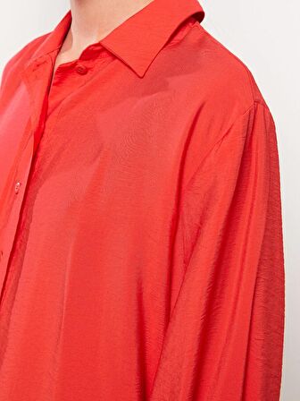 Düz Uzun Kollu Kadın Gömlek Tunik