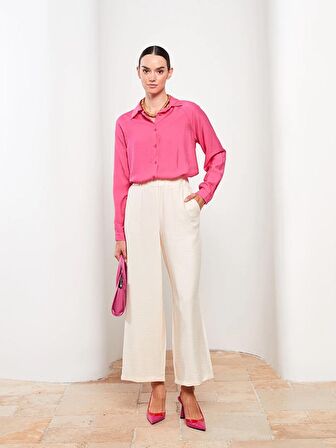 Kadın Standart Fit Düz Pantolon