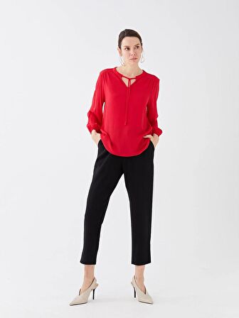 Beli Lastikli Havuç Kesim Kadın Pantolon