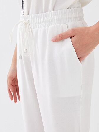 Beli Lastikli Havuç Kesim Kadın Pantolon