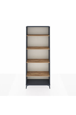 Arges Dolap 4 Raflı 88x30x221 Antrasit-Çam