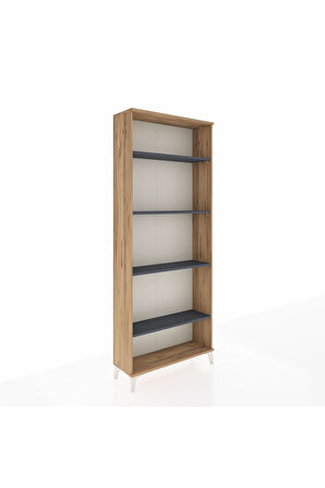 Arges Dolap 4 Raflı 88x30x221 Çam-Antrasit