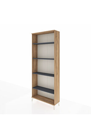 Arges Dolap 4 Raflı 88x30x221 Çam-Antrasit