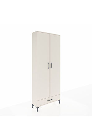 Arges Dolap 5 Raflı Tek Çekmeceli 2 Kapaklı 88x30x221 Aytaşı-Aytaşı