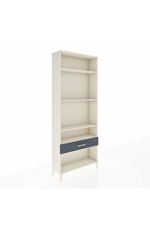 Arges Dolap 4 Raflı Tek Çekmeceli 88x30x221 Aytaşı-Antrasit